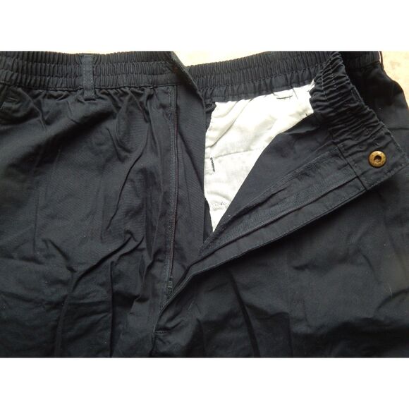 CASUAL JOE men's 38 XL solid navy blue poplin elastic waistband pants - Picture 3 of 5